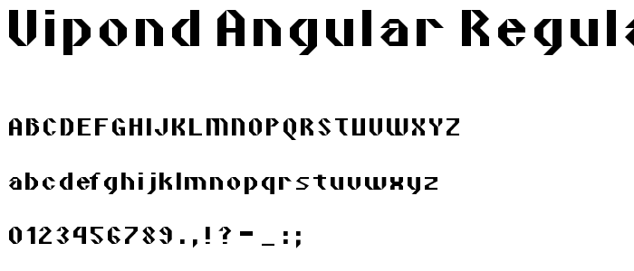 Vipond Angular Regular font